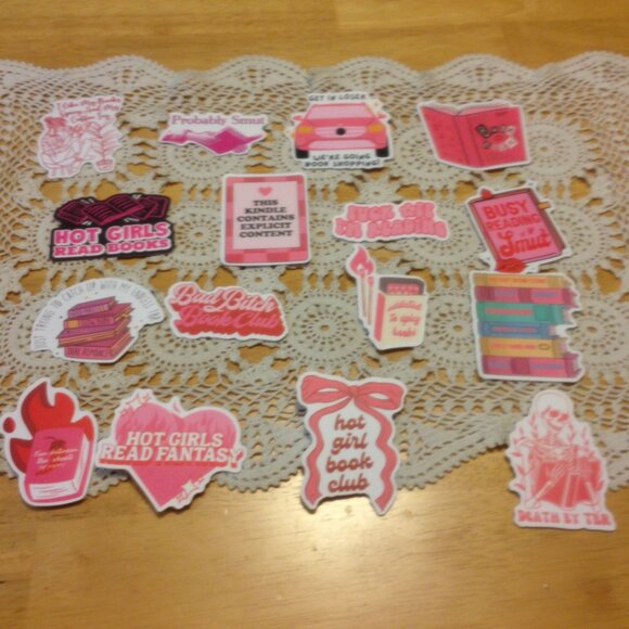 Smutty Book Lover's Stickers - for scrapbooks, computer book covers, crafts - Picture 1 of 9